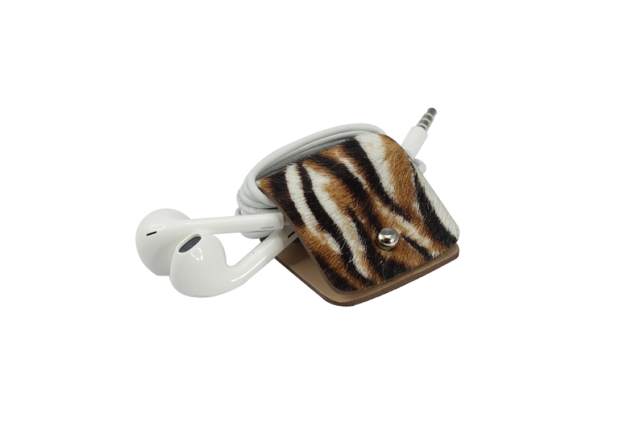 Headphone holder Bengal-Tiger cavallino leather made in Italy