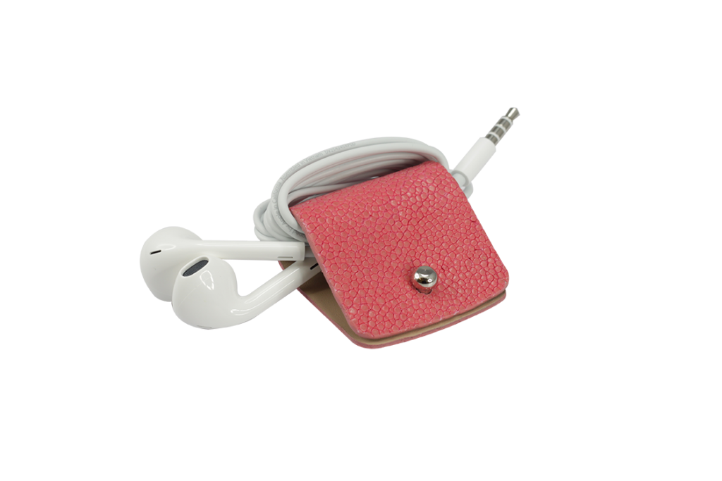 Headphone holder galuchat leather made in Italy Meridio