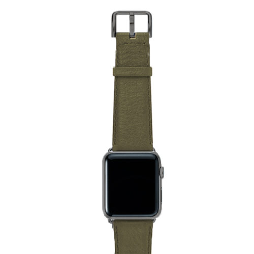 Musk-green-nappa-band-on-top-with-space-grey-adaptors