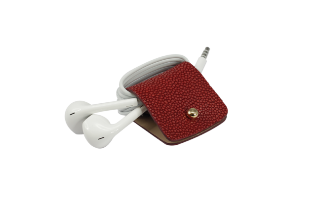 Headphone holder Maldives-Down galuchat leather made in Italy