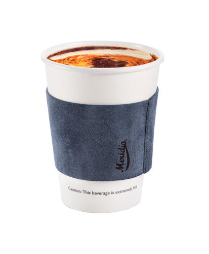 Leather coffee cup sleeve - Reusable cup holder | Meridio Band