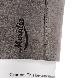 Leather coffee cup sleeve - Reusable cup holder | Meridio Band