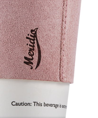 Leather coffee cup sleeve - Reusable cup holder | Meridio Band
