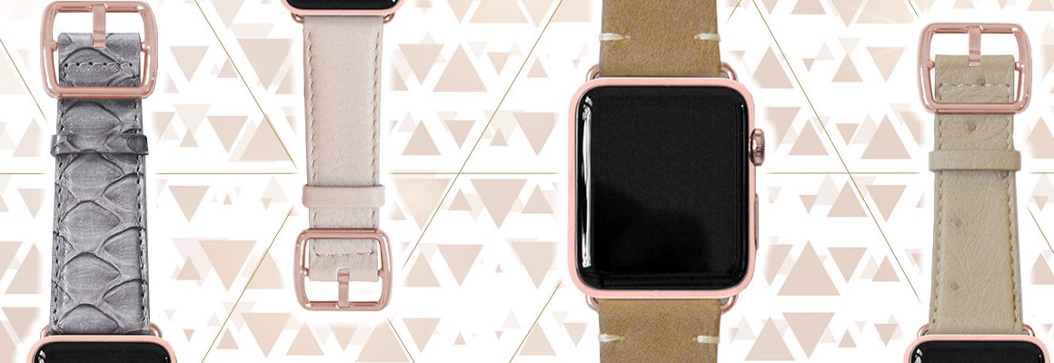 Meridio Apple watch bands for Rose Gold
