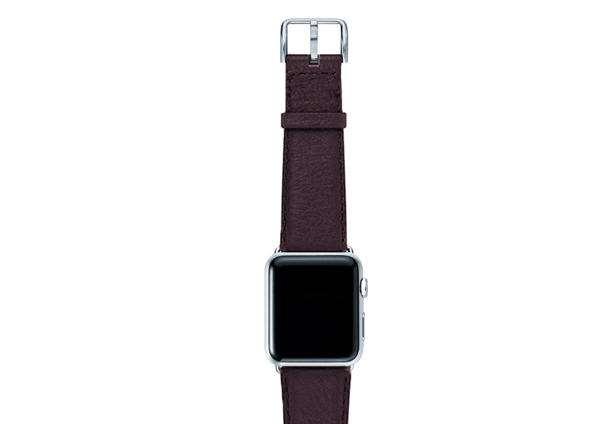 Burgundy-nappa-band-on-top-with-silver-adaptors