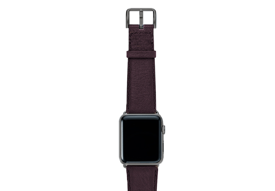 Burgundy-nappa-band-on-top-with-space-grey-adaptors