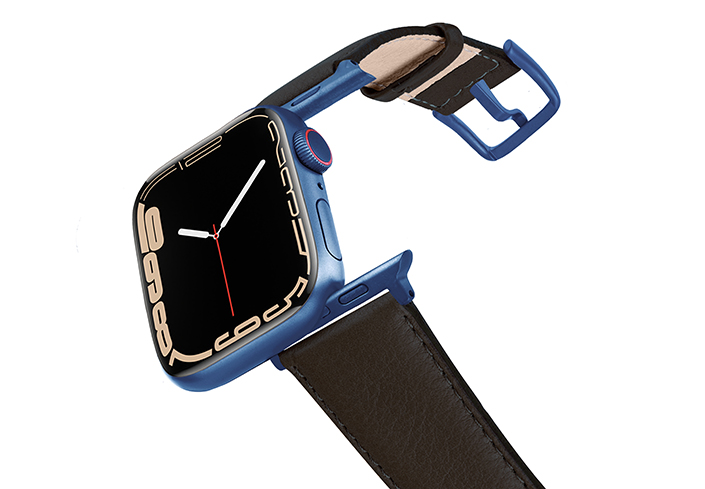 Nappa_Aluminium_Blue_Slate_Brown_apple_watch_strap
