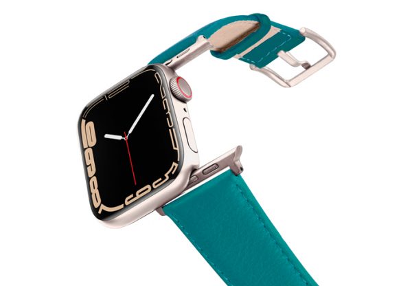 Turquoise-AW-nappa-leather-band-on-air-Galaxy-adapters