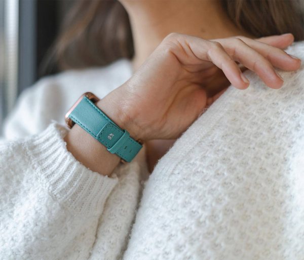 Turquoise-Apple-watch-nappa-calf-leather-band-close-up-on-monogram