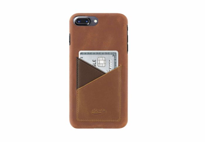 iPhone-8-plus-light-bronw-leather-case-front-side