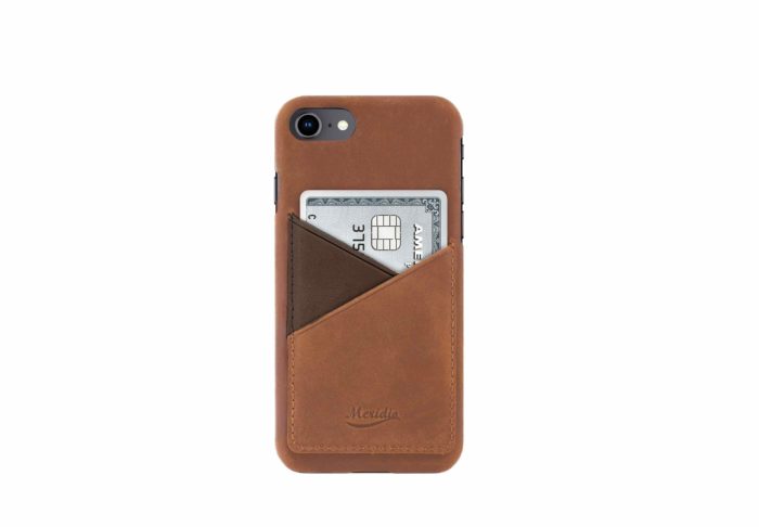 iPhone-8-light-bronw-leather-case-front-side