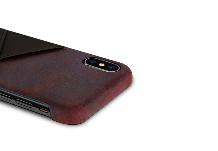 iPhone-X-bordeaux-Leather-case-on-top