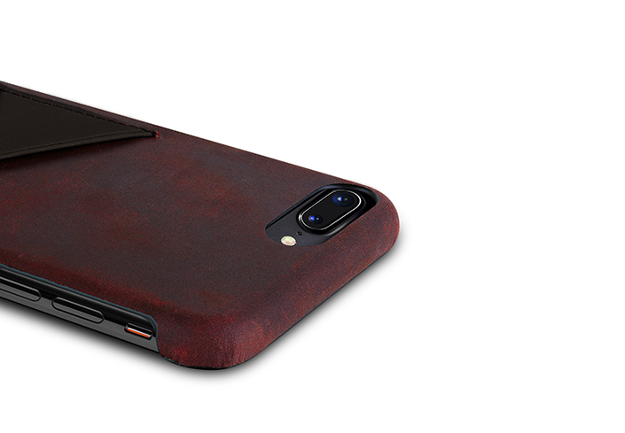 iPhone-8-bordeaux-Leather-case-top-side
