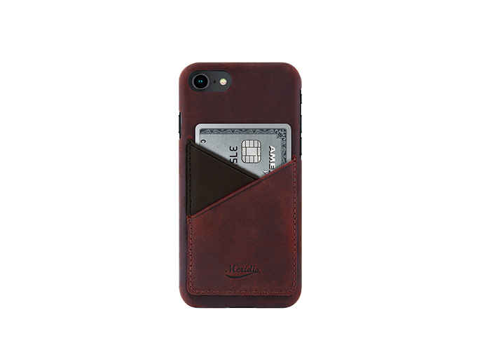 iPhone-8-bordeaux-Leather-case-front-side