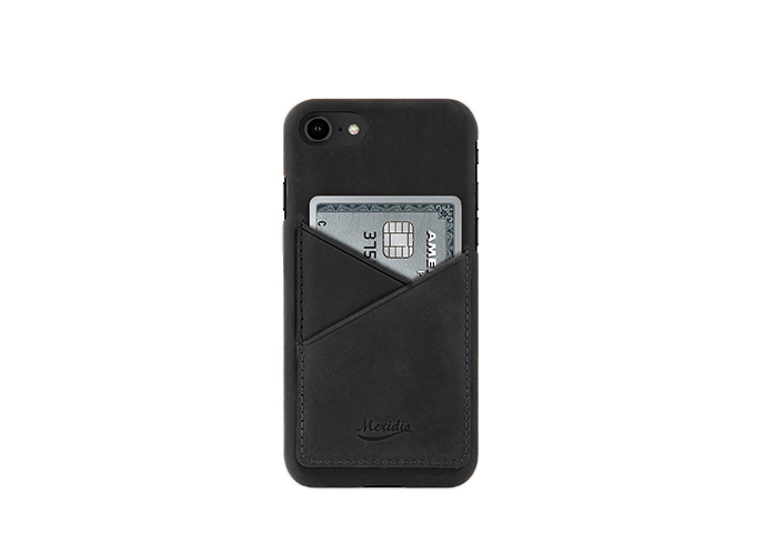 iPhone-8-black-Leather-case-front-side