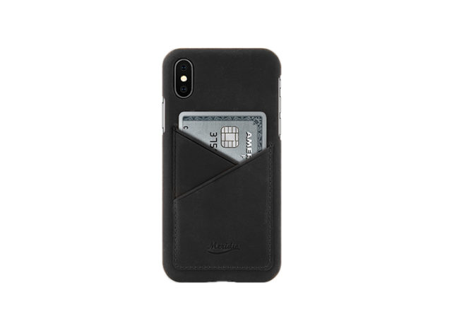 iPhone-X-black-Leather-case-front-side