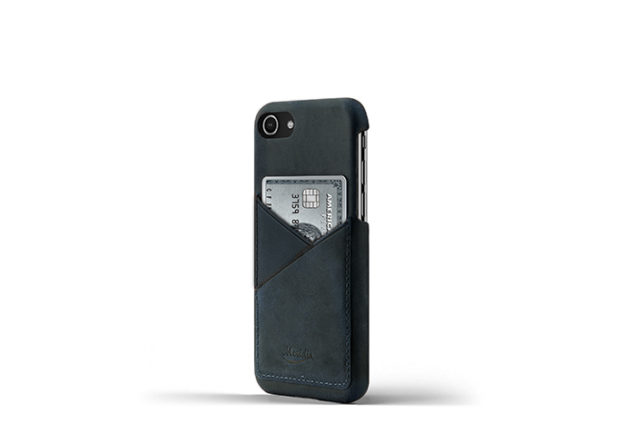 iPhone-7-8-blue-Leather-case-on-side