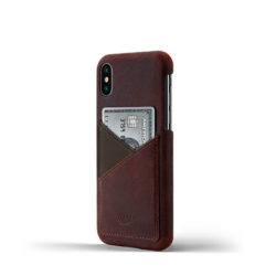 iPhone-X-bordeaux-Leather-case-on-side