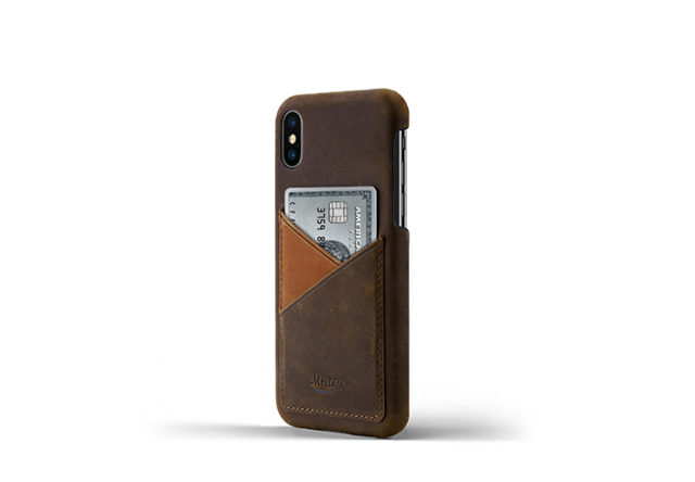 iPhone-X-dark-brown-Leather-case-on-side