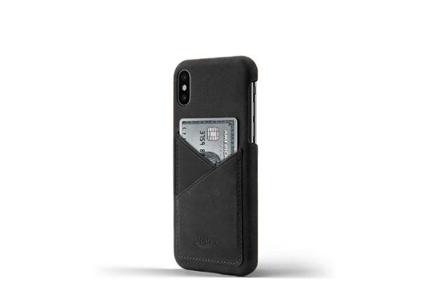 iPhone-X-black-Leather-case-on-side