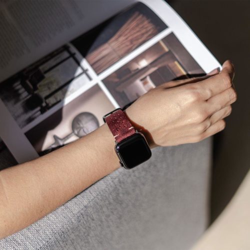 AW-bullet-proof-red-leather-band-on-top-view-reading-a-magazine