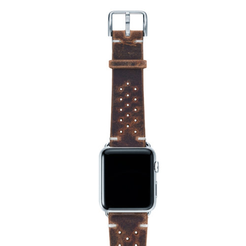 Care-AW-brown-calf-leatehr-band-with-holes-with-case-silver