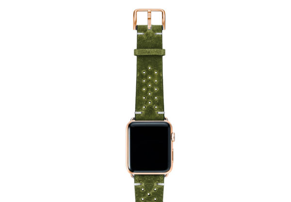 Hope-AW-green-calf-leather-band-with-holes-with-case-stainless-gold