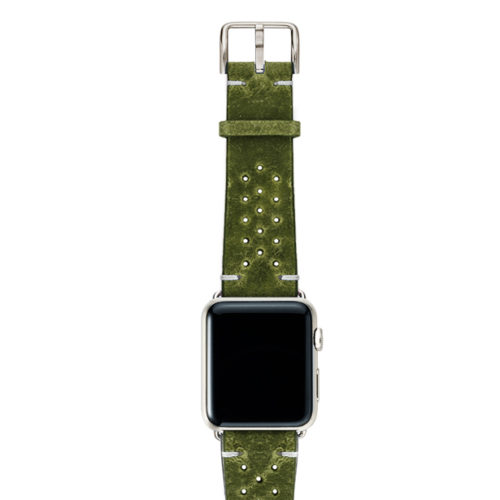Hope-AW-green-calf-leather-band-with-holes-with-case-stainless-steel