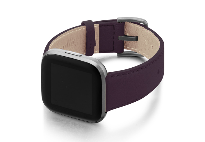 Burgundy-Fitbit-nappa-band-with-left-case