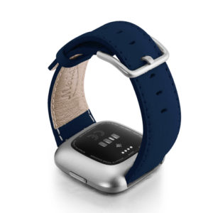 Mediterranean-Blue-Fitbit-nappa-band-with-left-case