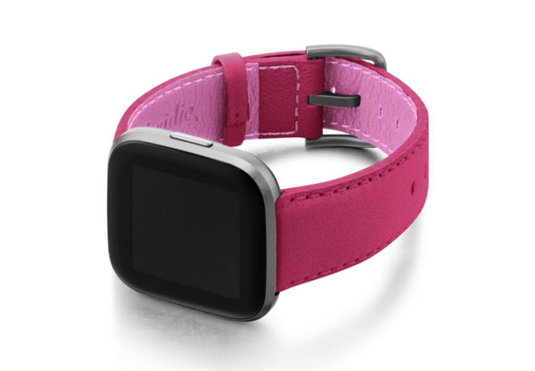 Scarlets-Velvet-Fitbit-nappa-leather-band-with-case-on-left