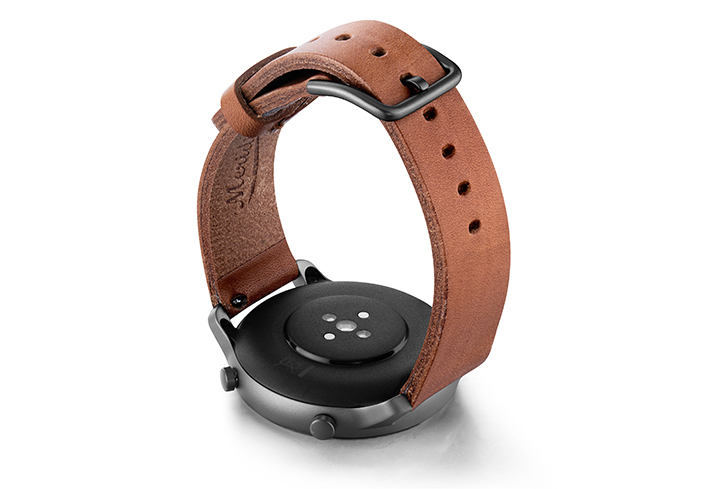 Amazfit-GTR-light-brown-full-grain-leather-band-with-case-on-BACK