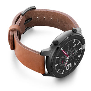 Amazfit-GTR-light-brown-full-grain-leather-band-with-case-on-right