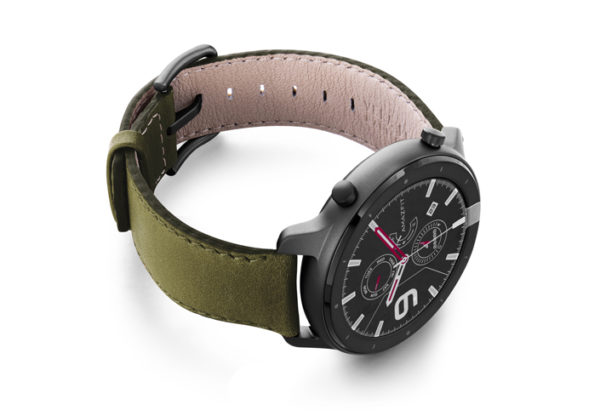 Amazfit-GTR-musk-green-nappa-leather-band-with-display-on-right