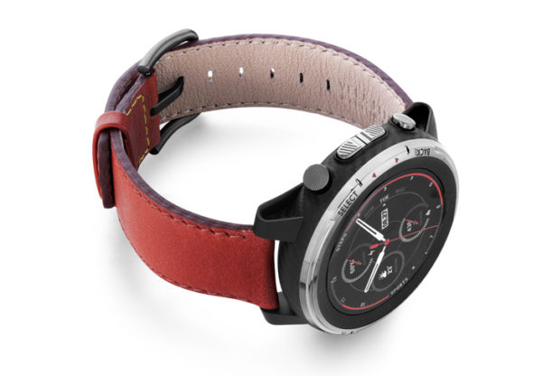 Amazfit-Stratos-coral-nappa-leather-band-with-display-on-right