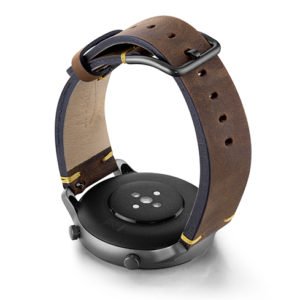 Amazfit-GTR-old-brown-vintage-band-with-display-on-back