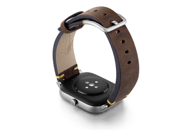 Amazfit-GTS-old-brown-vintage-band-with-display-on-back