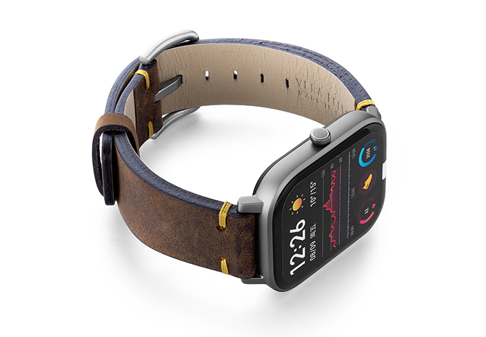 Amazfit-GTS-old-brown-vintage-band-with-display-on-right