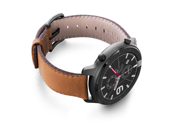 Goldstone-Amazfit-vintage-leather-band-with-display-on-right