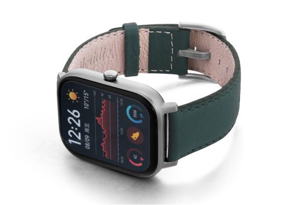 Amazfit-GTS-denim-nappa-leather-band-with-display-on-left