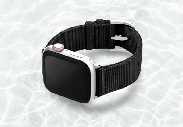 AW-black-tide-recycled-by-ocean-band-44mm-case-on-left-with-stainless-steel-adaptors