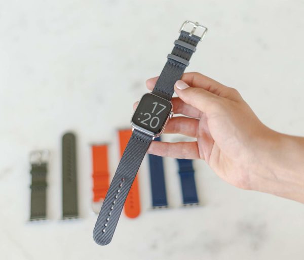 Apple-watch-grey-tide-band-recycled-ocean-plastic-with-all-bands-in-background