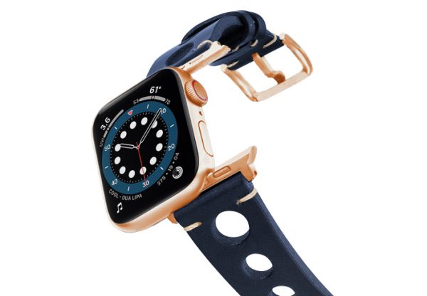 Blue-AW-urban-leather-band-on-air-alluminium-rose-gold-adapters