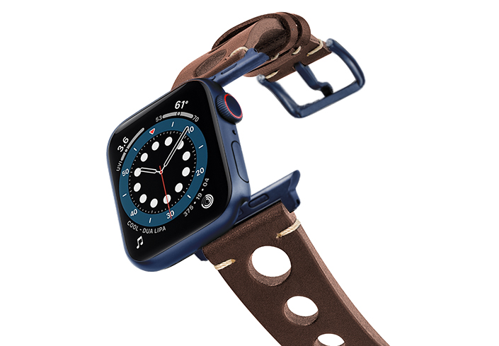 Dark-Brown-AW-urban-leather-band-on-air-space-blue-adapters