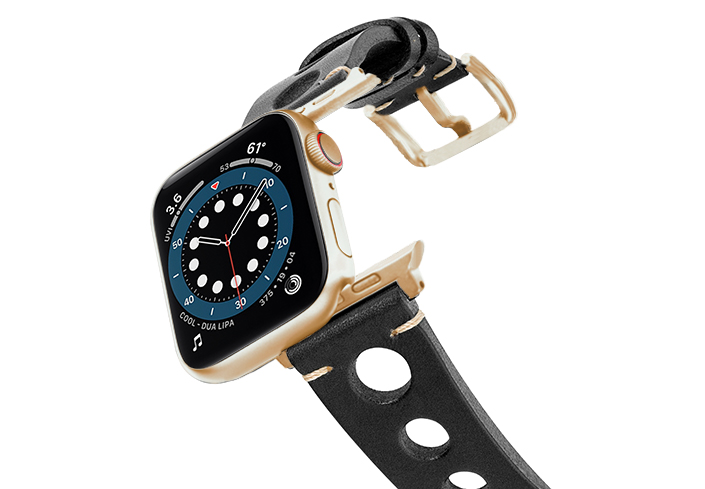 Black-AW-urban-leather-band-on-air-alluminium-gold-adapters