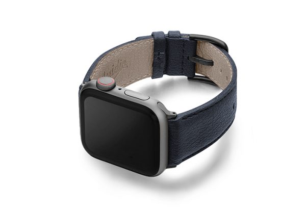 Blue-Cider_Apple-watch-vegan-leather-band-left-view