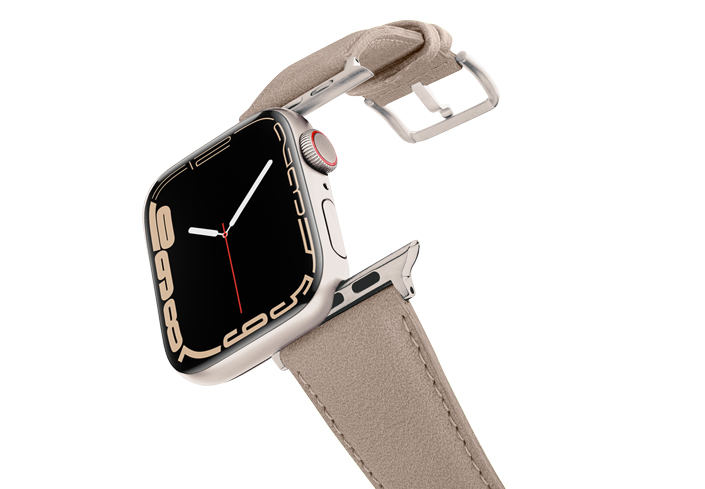 Bisque-Apple-watch-vegan-leather-band-flying-view_starlight_Case