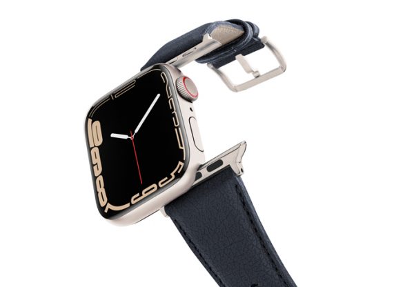 Blue-Cider-Apple-watch-vegan-leather-band-flying-view_starlight_case